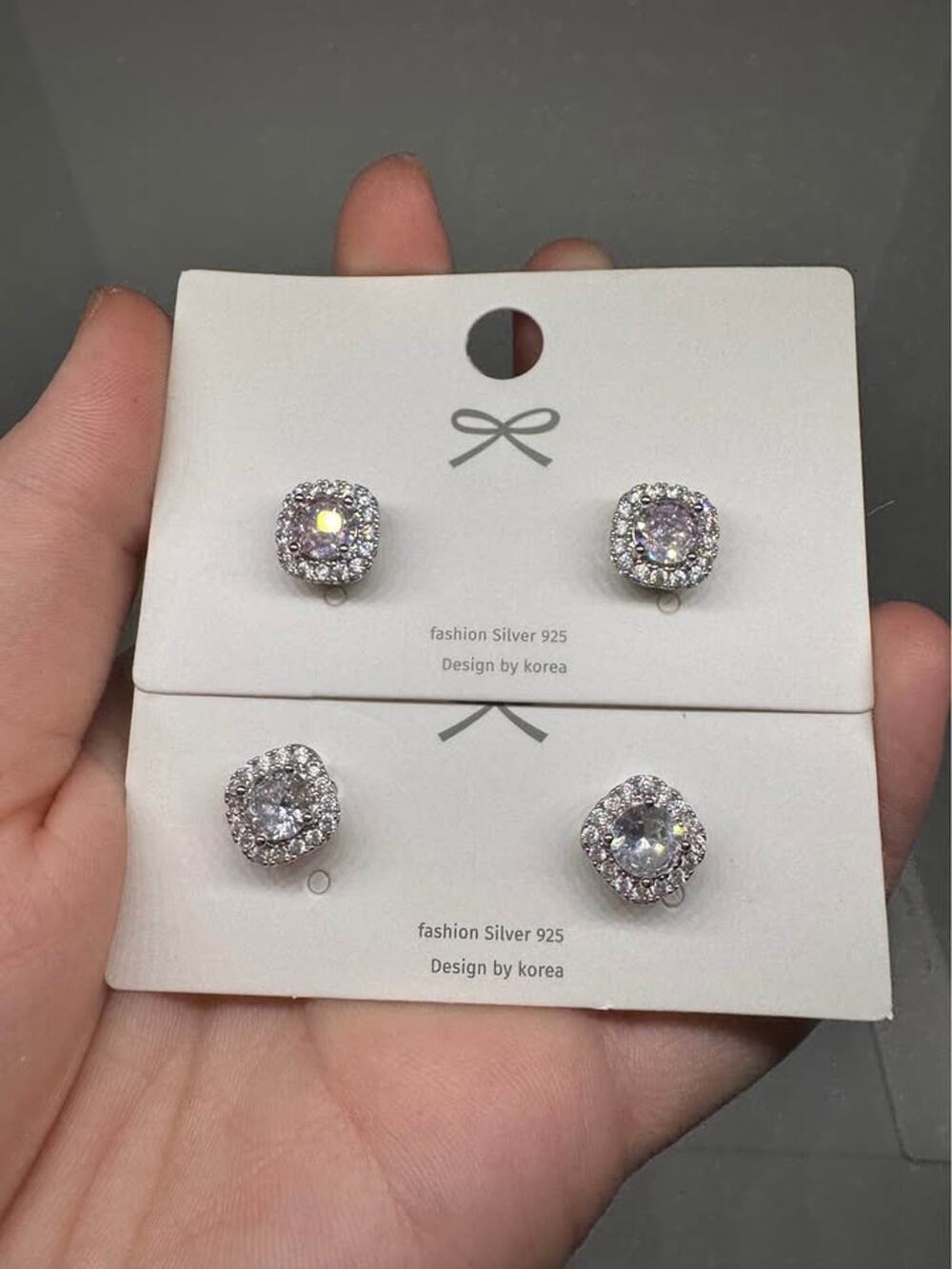 Tarnish Free 925 Silver CZ Halo Stud Earring
